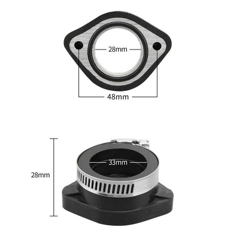 Flange Manifold Adapter Rubber Intake 33mm - NIBBIRACING