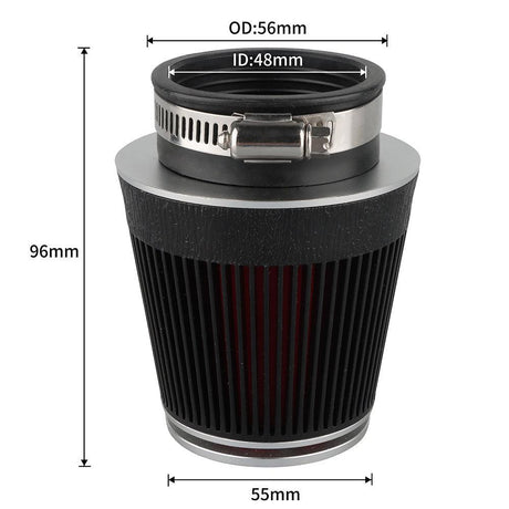 High Air Flow Straight Cone Air Filter - NIBBIRACING